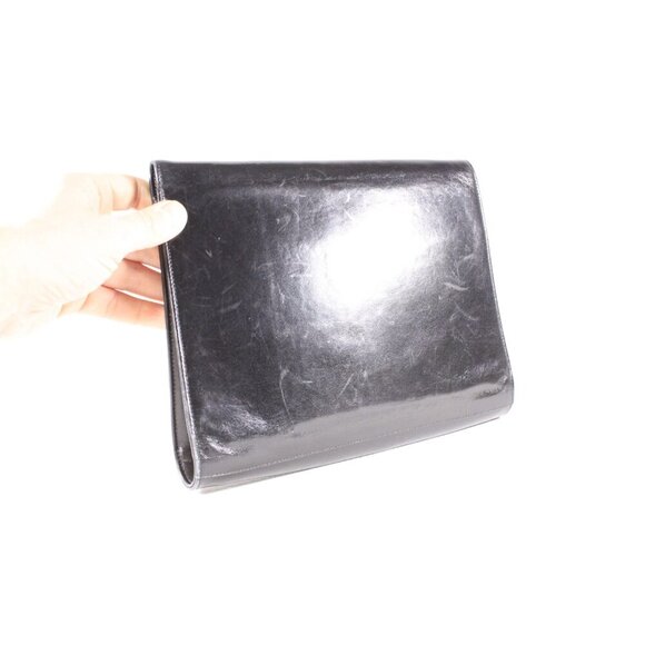 Vintage Bally Italian leather shoulder bag, 1970-1980s black leather ladies - Picture 9 of 10